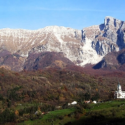 Il Monte Nero visto da Dreznica (SLO)