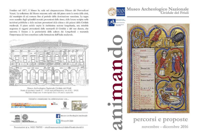 il programma delle attività del Museo Archeologico Nazionale di Cividale del Friuli 