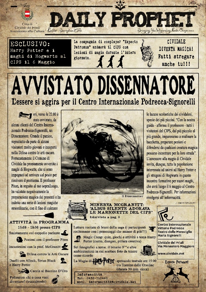 Cividale festeggia i 20 anni dalla pubblicazione in Italia del primo romanzo su Harry Potter