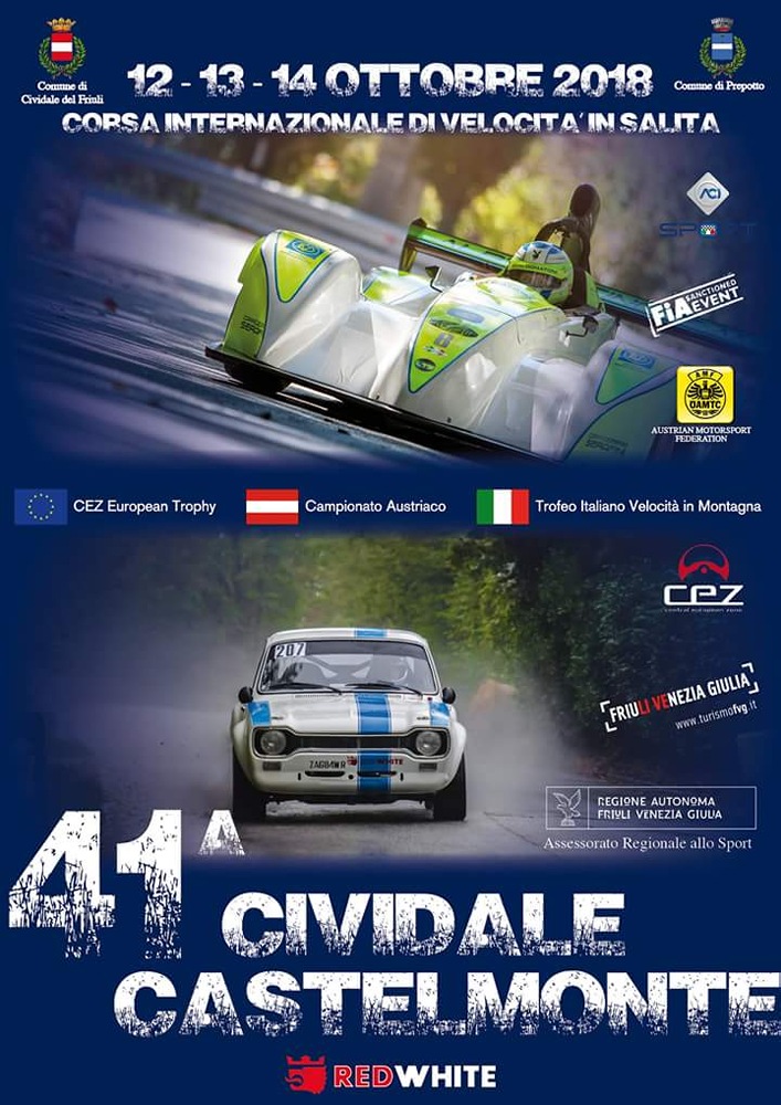 Cronoscalata Cividale-Castelmonte - da venerd 12 a domenica 14 ottobre e aperta da auto storiche e moderne