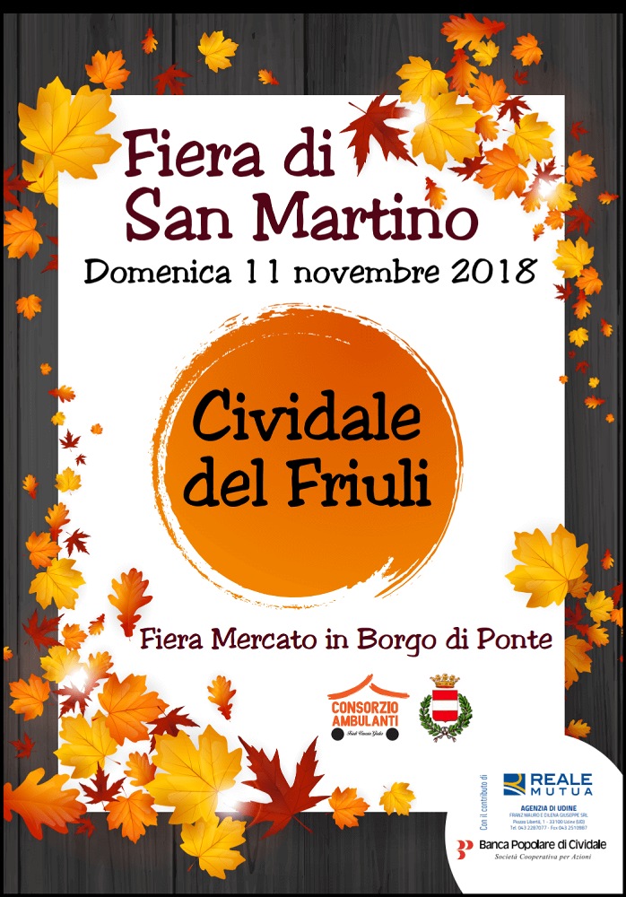Fiera di S. Martino a Cividale del Friuli - Domenica 11 Novembre 2018