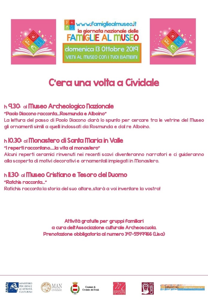 Giornata delle Famiglie al Museo, 13 ottobre 2019