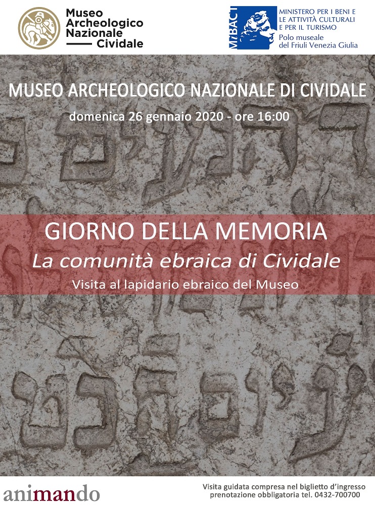 ricorrenza del Giorno della Memoria 2020 al Museo Archeologico Nazionale di Cividale 