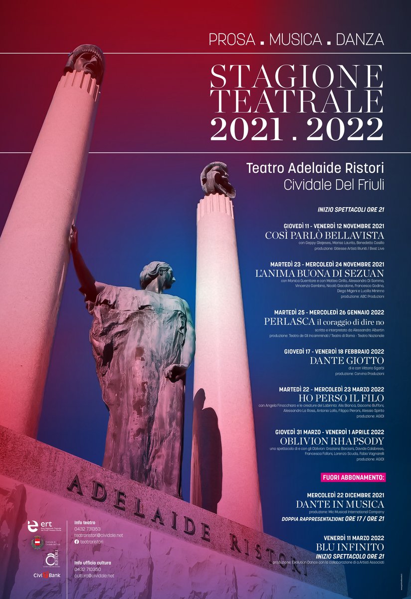 stagione teatrale Cividale del Friuli 2021/2022